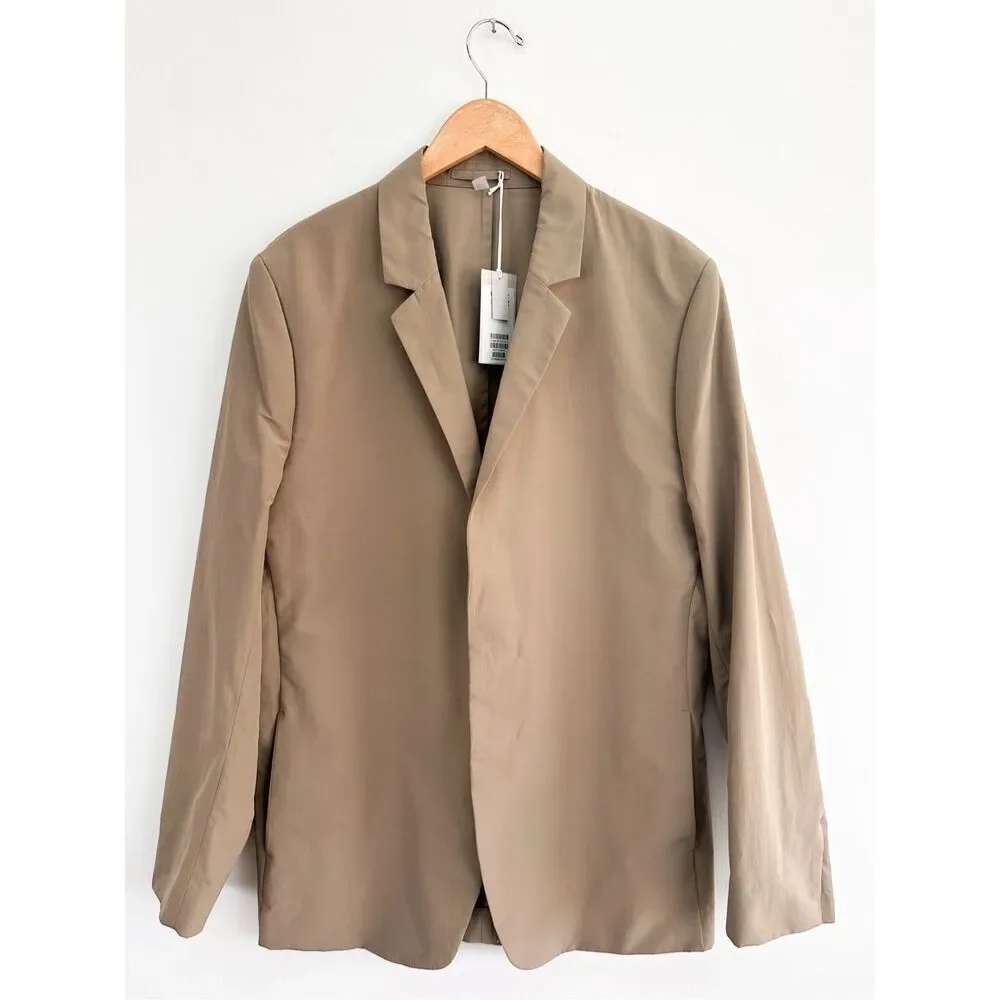 COS Men’s Khaki Tan Cotton Unlined Concealed 2 Button Sport Blazer